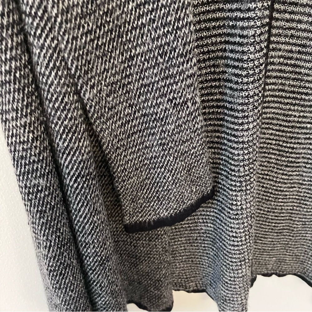 Eileen Fisher Long Cardigan Wool Linen Blend Open Front Petite Small Lagenlook - Picture 4 of 10